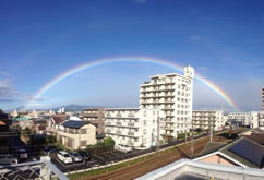 本学留学生が撮影した虹